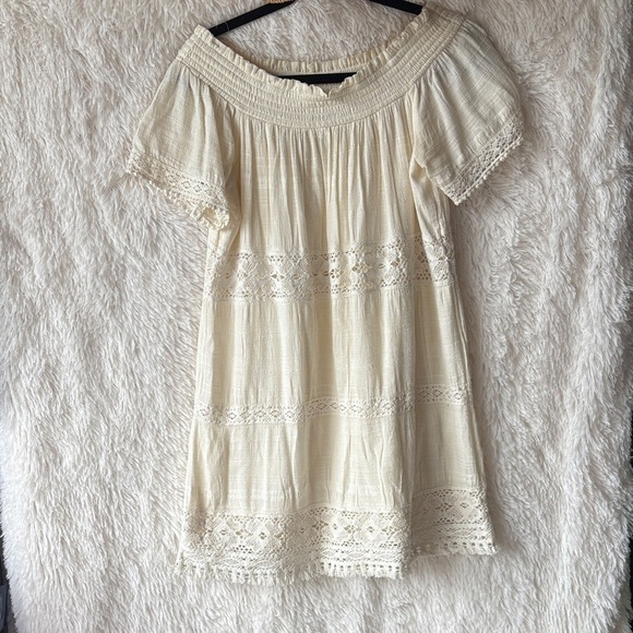 American Eagle Outfitters Cream Lace Mini Dress - Picture 7 of 9